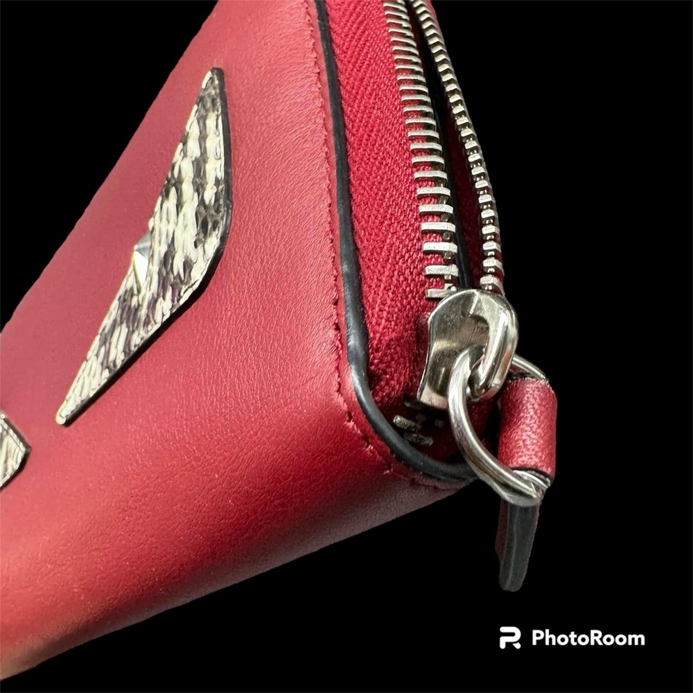 Fendi Monster Round Zip Wallet with Python Eyes - Picture 4 of 9